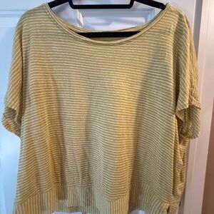 Eileen Fisher Light Green Striped Relaxed Tunic
